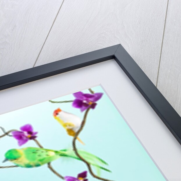 Fake birds on branches by Assaf Frank